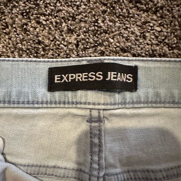 Express White Washed Jean Shorts - Picture 2 of 3